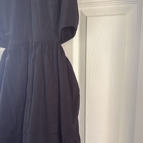 Women's WAYF Maxi Dress Black Tiered Cutouts Puff Sleeves Sized Medium - Picture 7 of 7